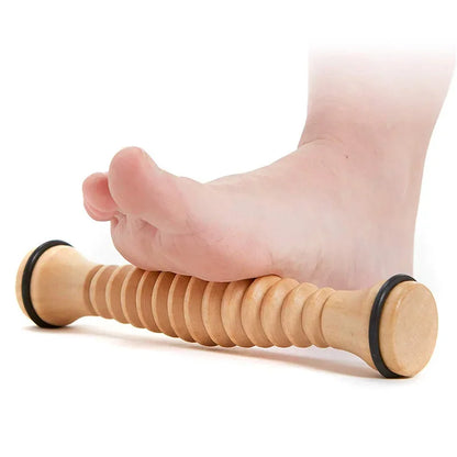 Wood Roller Foot Massager